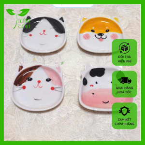 Dĩa Gia Vị Bằng Sứ, Dĩa MiNi Hình Heo,Bò Sữa,Cún,Mèo